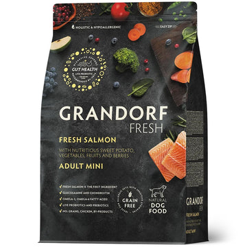 Grandorf Dog - Fresh Salmon - Adult Mini Breeds - 3 Kg-جراندورف للكلاب – سلمون طازج – للكلاب البالغة من السلالات الصغيرة – 3 كجم