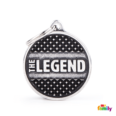 ID Tag Big Circle "The Legend" Studs - مستلزمات الحيوانات الأليفة - Zue For Pet Supplies Co.