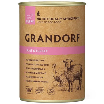 Grandorf Lamb & Turkey - Puppy 400g - جراندورف لحم الضأن والديك الرومي للجراء – 400 غرام