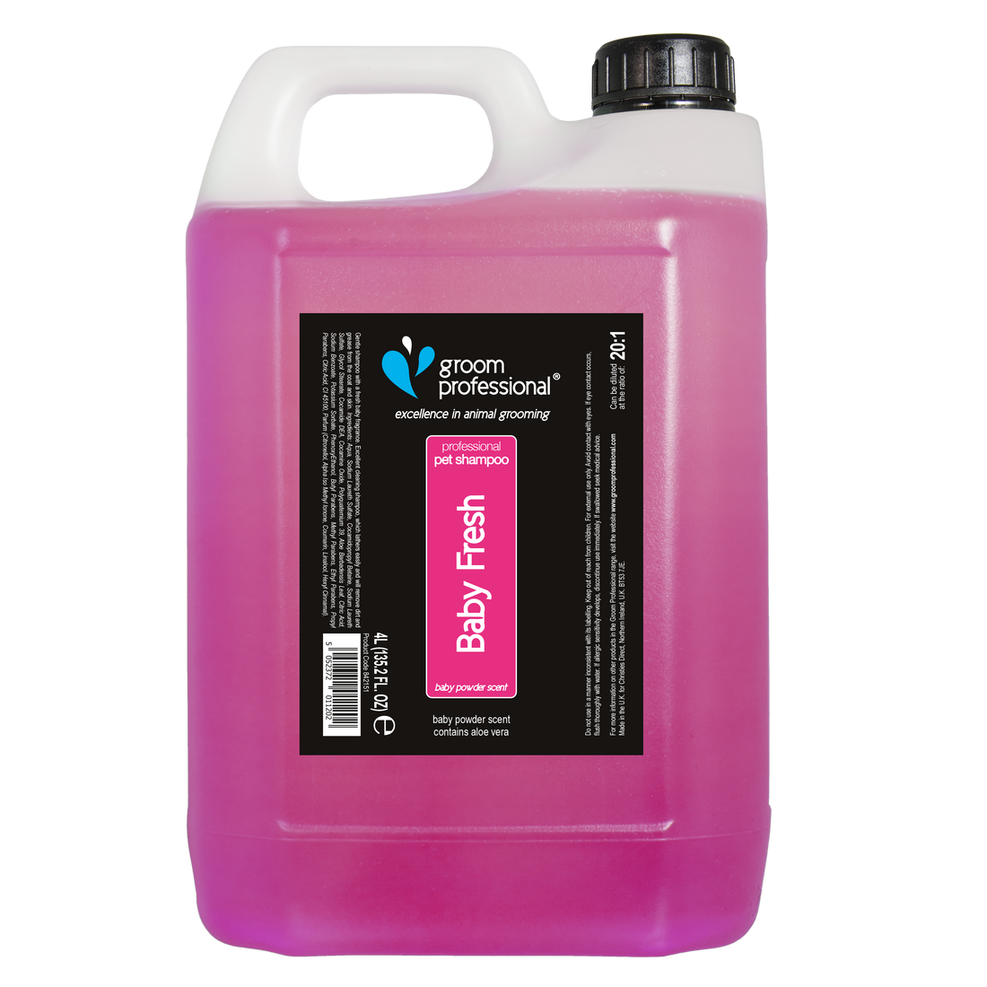 Groom Professional Baby Fresh Shampoo - 4ltr - مستلزمات النظافة والعناية والرعاية - Zue For Pet Supplies Co.