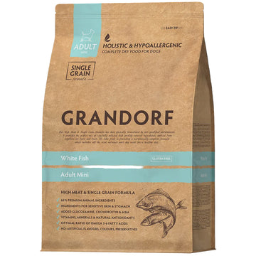 Grandorf - Dog - White Fish - Adult Mini Breeds - 1 Kg - طعام الكلاب - Zue For Pet Supplies Co.
