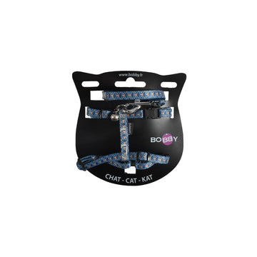 Croci Harness  Cat Geisha Blue  - حزام كروسي للقطط جيشا باللون الأزرق - رباط تحكم للقطط - Zue For Pet Supplies Co.