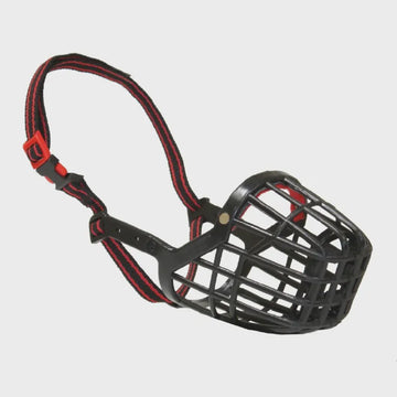 Croci black Lupo dog muzzle in size 10, adjustable dog accessory for safe and comfortable wear.