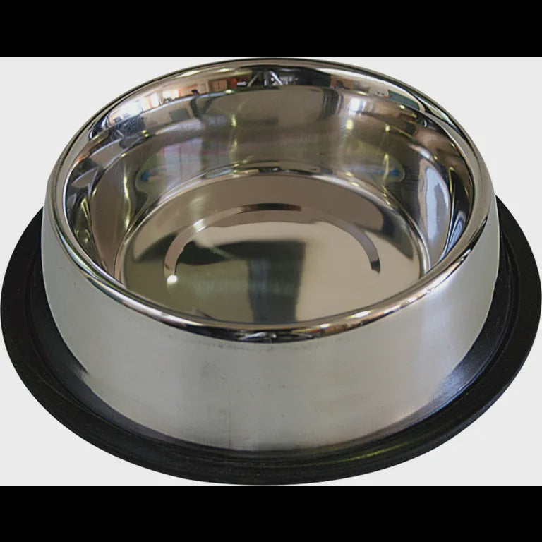 Croci Steel Bowl Mac 2,80L/CM.33 Nonskid - وعاء كروسي ستيل ماك سعة 2.80 لتر/سم.33 مانع للانزلاق - اكسسوارات الكلاب - Zue For Pet Supplies Co.