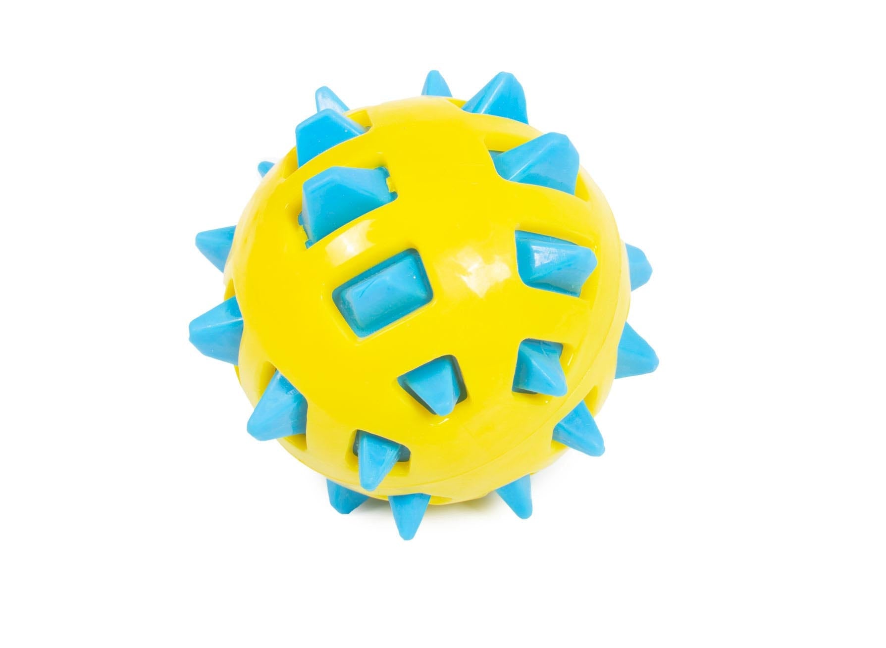 Farm Company spiky bite toy ball with squeaker for pets, 12.5 cm, durable accessories for dogs and playful outdoor fun.