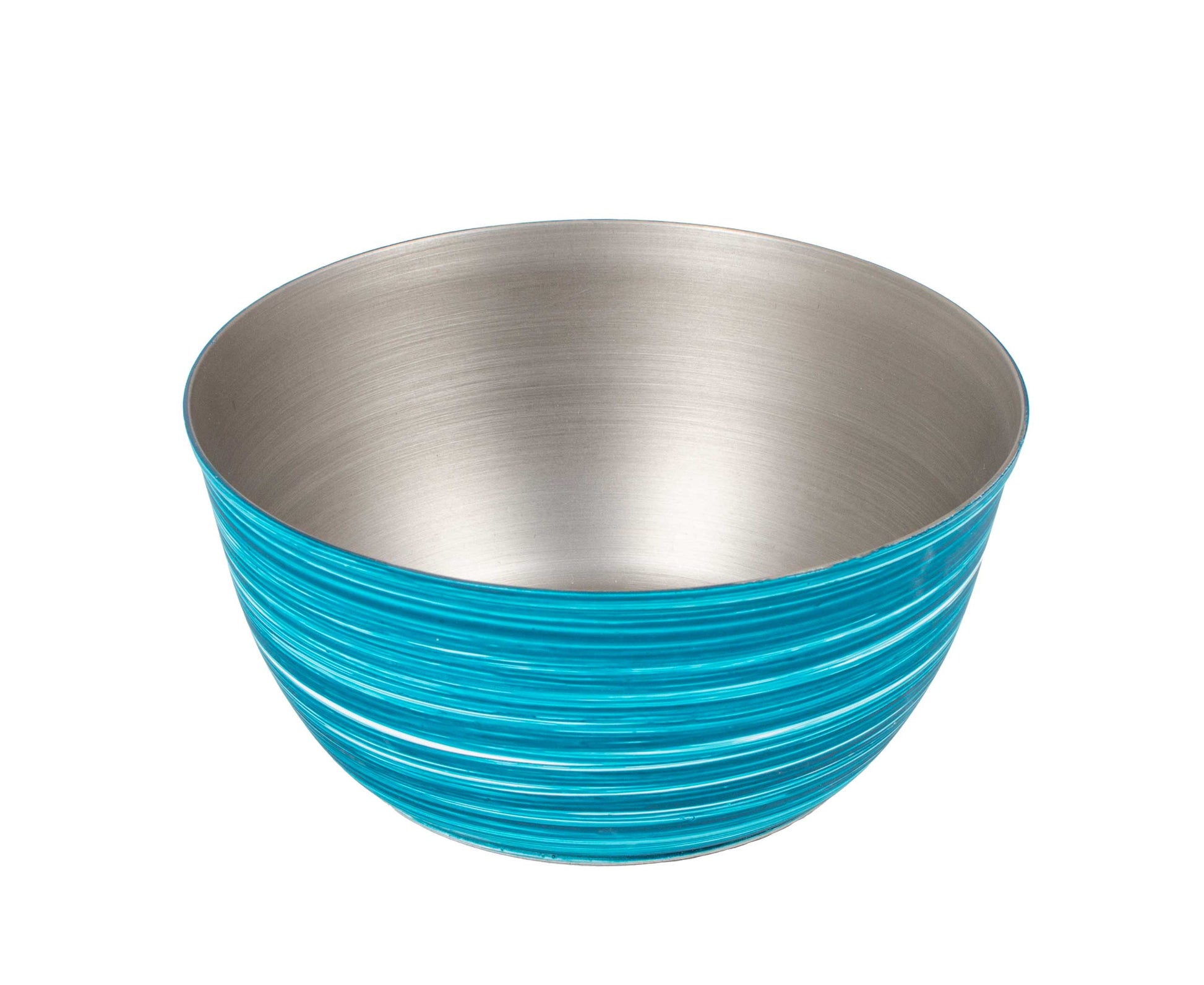 Farm Company Decò stainless steel hand-painted bowl, 12cm, 500ml capacity, ideal for pet accessories, with colorful floral design.