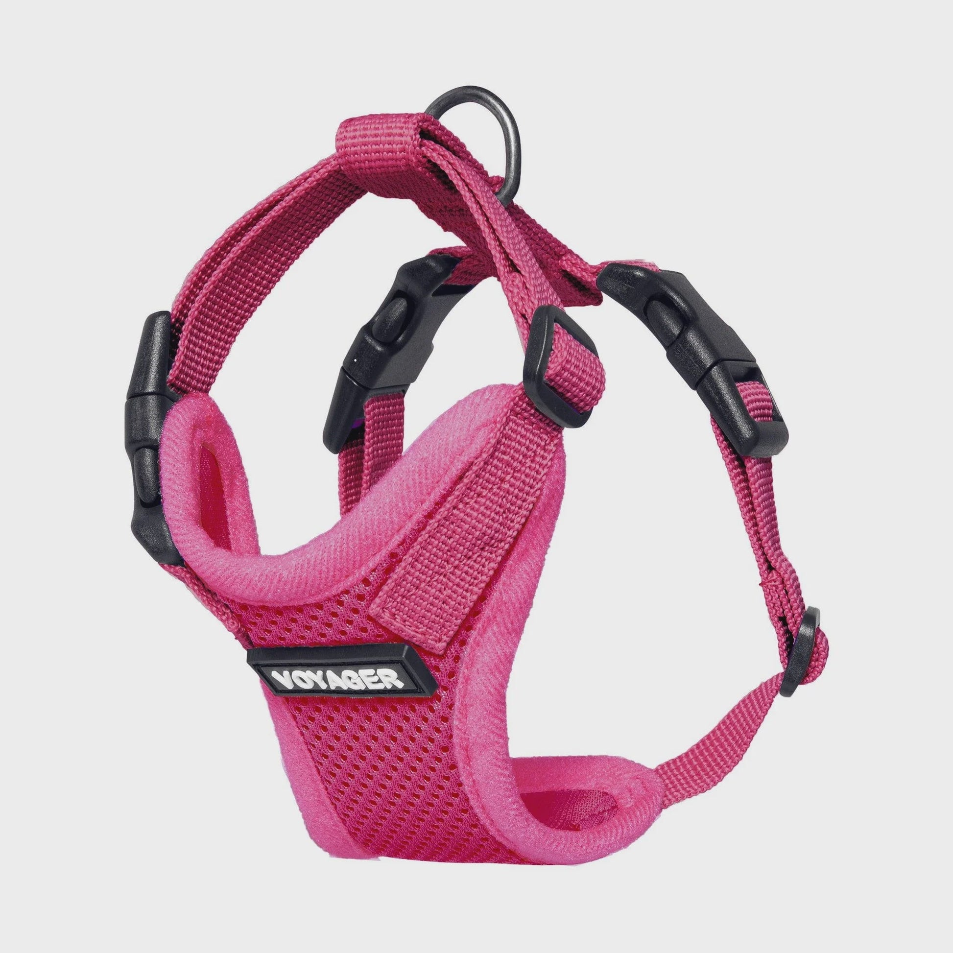 Farm Company Easy Fit mesh and nylon harness with 2 buckles Pink - M 57 80 cm - مستلزمات الحيوانات الأليفة - Zue For Pet Supplies Co.