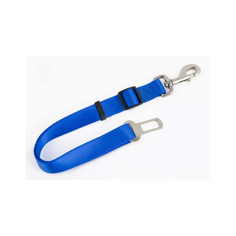 Blue Farm Company nylon adjustable safety belt for pets, 15mm wide, 60/76cm length, pet accessories for secure restraint.