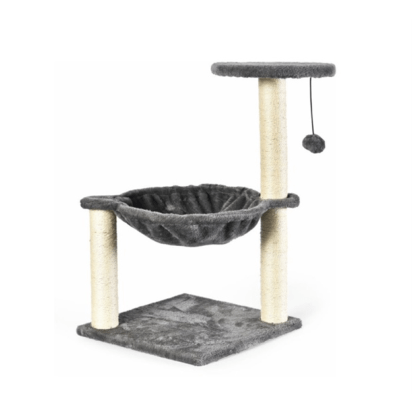 Farm Company Pioppo scratching tree for cats, 40x40x66 cm, durable pet accessory with sisal posts and cozy resting spots.