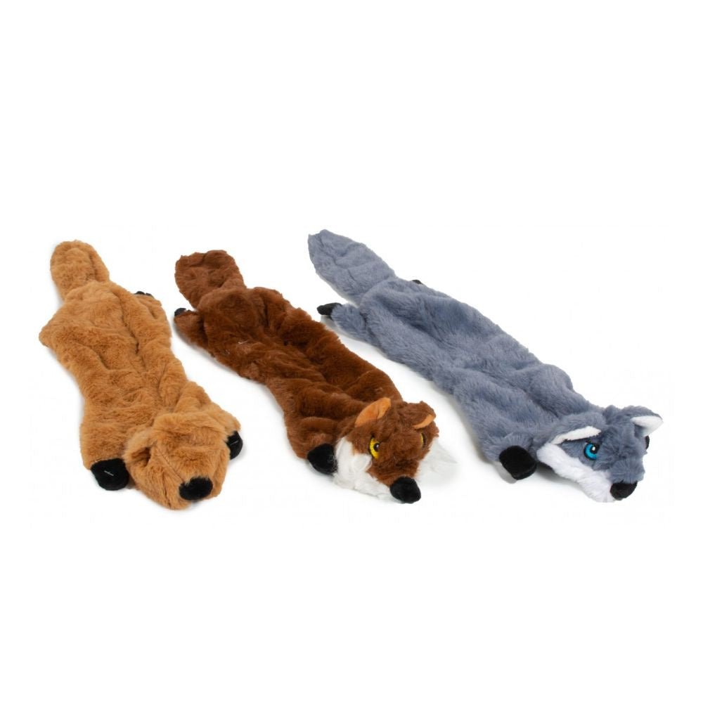 Assorted 60 cm stuffing-free plush toys by Farm Company, featuring soft textures and colorful designs for pets.