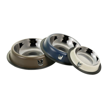 Farm Company ELEGANCE stainless steel dog bowl, 18cm diameter, 0.9L capacity, durable feeding accessory for pets.