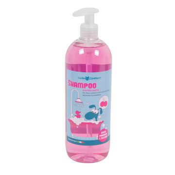 Farm Company detangling shampoo with jojoba oil for dogs and cats, 1 liter bottle, gentle pet grooming product.