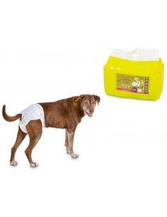 Farm Company female disposable dog and cat diapers, size L (50-68cm), 12-pack, suitable for pets, in a bag.
