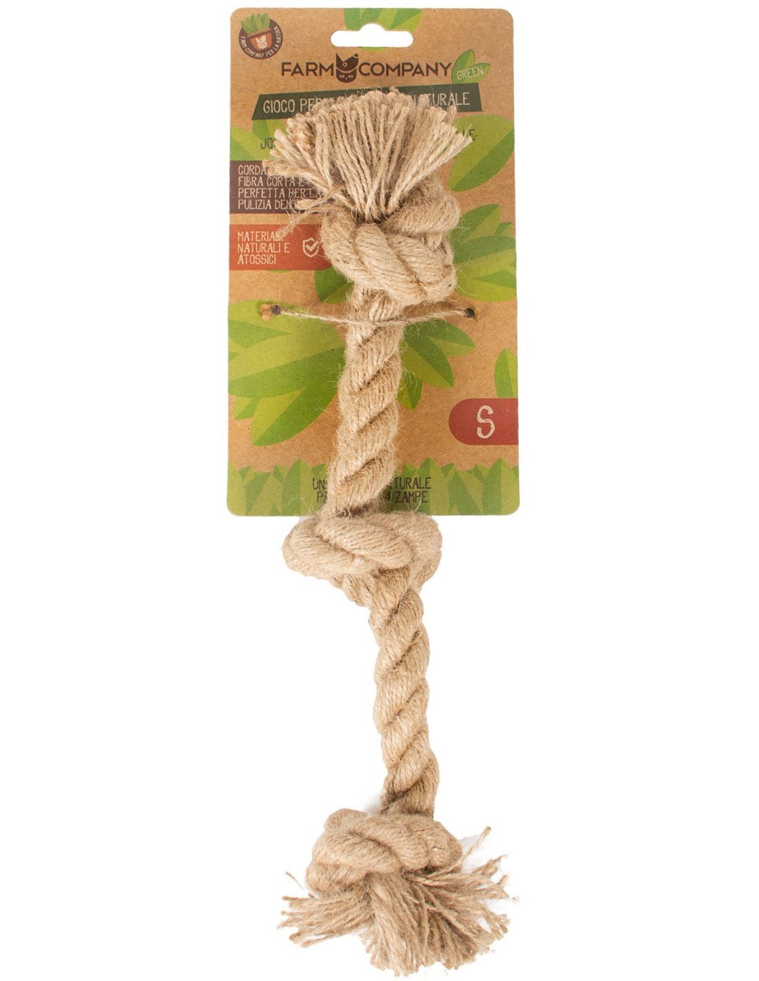 Farm Company Green rope toy 3 knots - Medium - مستلزمات الحيوانات الأليفة - Zue For Pet Supplies Co.