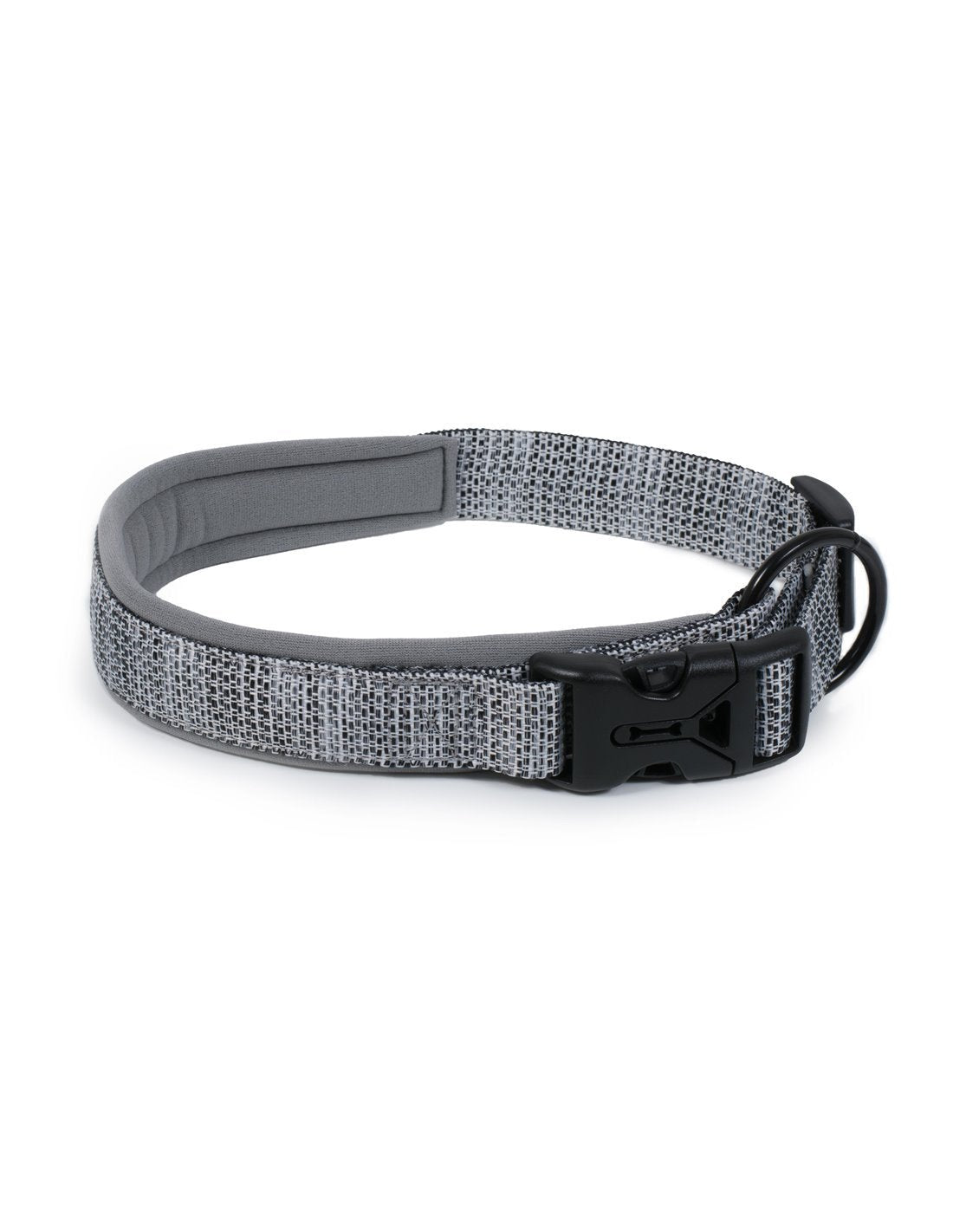 Farm Company nylon deluxe dog collar in silver, XL size, 25mm wide, 68cm length, durable and adjustable for large dogs.