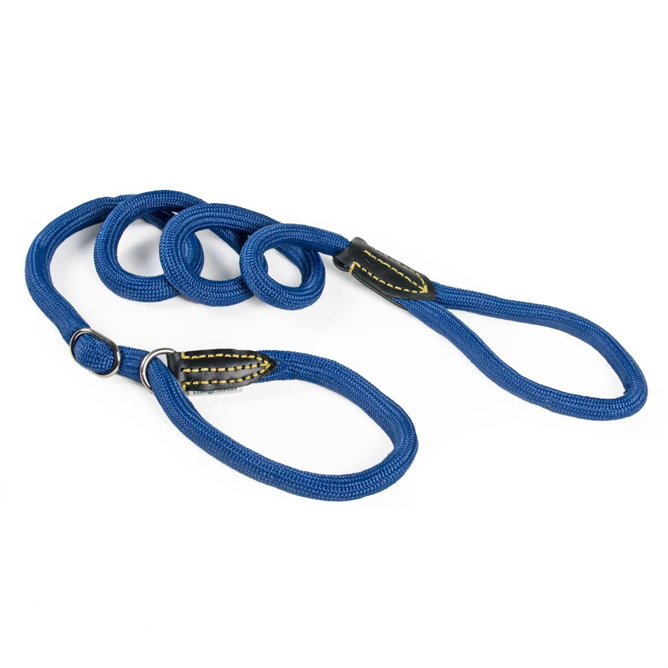 Blue nylon choke leash from Farm Company, 13mm x 150cm, durable and strong for pet training and control.