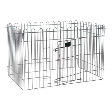 Farm Company Puppy pen Black & Silver finishing w/door - Size S cm 91x62x59 - مستلزمات الحيوانات الأليفة - Zue For Pet Supplies Co.