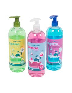 Farm Company purifying grooming shampoo with eucalyptus oil in a 1-liter bottle, featuring a clear label and pump dispenser.