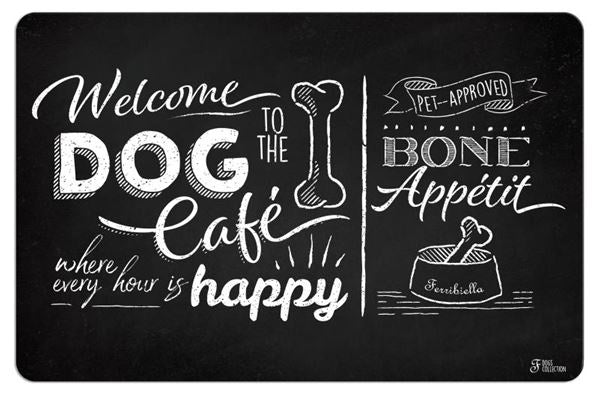 Ferribiella blackboard mat for dogs, 43x28cm, pet accessories with a writable surface for training and fun.