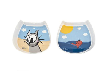 Ferribiella Summer accessories pet bowl, 390ml capacity, 11.4x12.8x4cm, suitable for animals, vibrant and functional design.