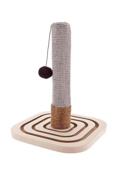 Ferribiella Yoyo scratching post for cats, 30x30x39 cm, featuring a sturdy design and textured scratching surface.
