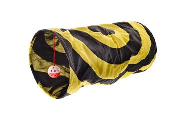Ferribiella Tunnel Flow cat accessory in 50cm x 25cm, soft fabric tunnel for cats to play and hide.
