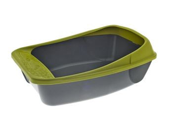 Ferribiella Complete Virgo cat litter box with high sides, 20x39x52cm, designed for feline hygiene and care.