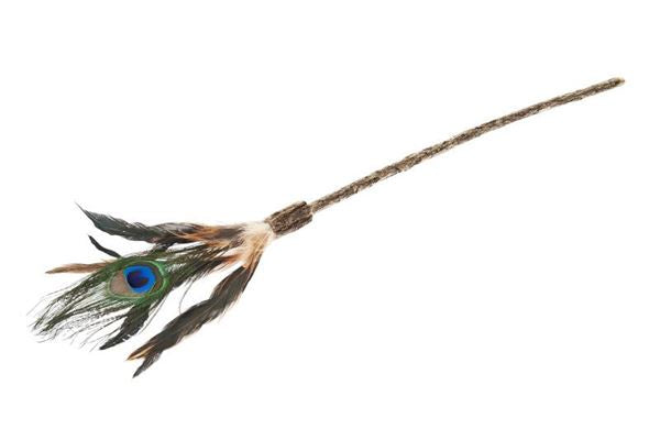 Ferribiella PAVONE ORGANIC TEACHING ROD 60CM LENGTH. FEATHER: 17CM CAT - Zue For Pet Supplies Co.