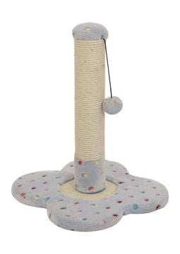 Light blue Ferribiella soft cat tree, 33x33x45cm, featuring a plush scratching post and cozy resting spots for cats.