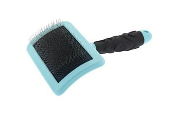 Large Ferribiella Hard Pins Slicker Brush for dogs, featuring durable bristles for grooming and shedding control.