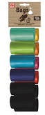 Ferribiella colored dog waste bags, 20 bags per roll, 12 rolls, dog accessory for convenient cleanup.