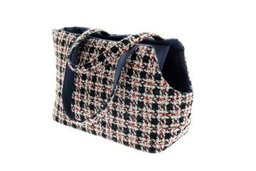 Ferribiella Brigitte dog carrier bag with mesh sides and handles, designed for easy pet transport, measuring 55x29x20cm.