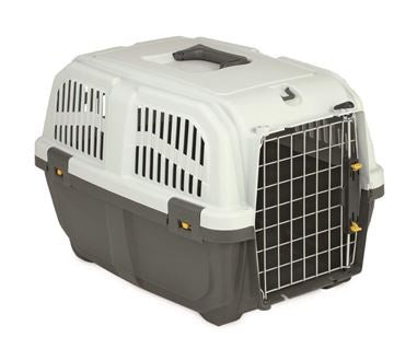 Ferribiella Pet Carrier Skudo4 IATA dog crate with iron door, portable pet transport solution for dogs.