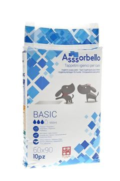 Ferribiella Basic Pads 60x90 cm, pack of 10 with polymer for hygiene and care, suitable for pet hygiene needs