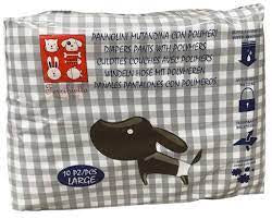 Large Ferribiella pet diapers with polymer, pack of 10, designed for hygiene and care of pets.