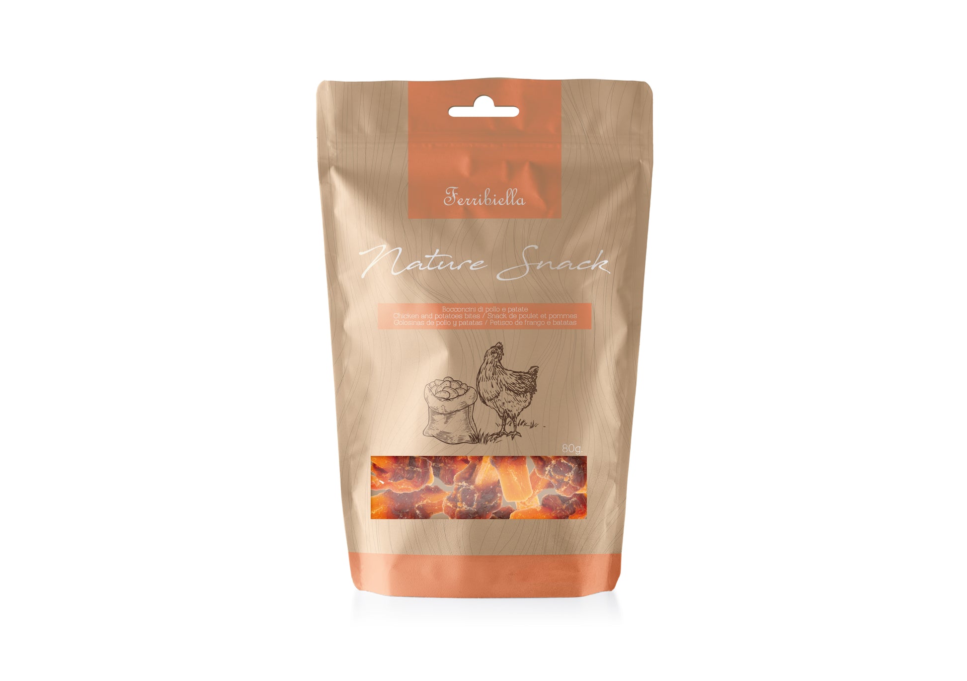 Ferribiella Chicken & Potato Bites 80gr - مكافأت الحيوانات الأليفة - Zue For Pet Supplies Co.