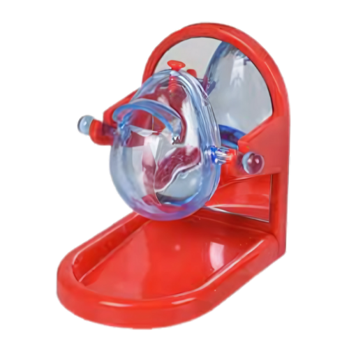 Flamingo Bt Hercules bird treat dispenser, 10x7x8cm, durable plastic bird accessory for feeding and enrichment.