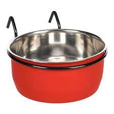 Feeding And Drinking Bowl Avaro Hook 15cm Red/Black 880ml - مستلزمات الشرب للحيوانات الصغيرة - Zue For Pet Supplies Co.