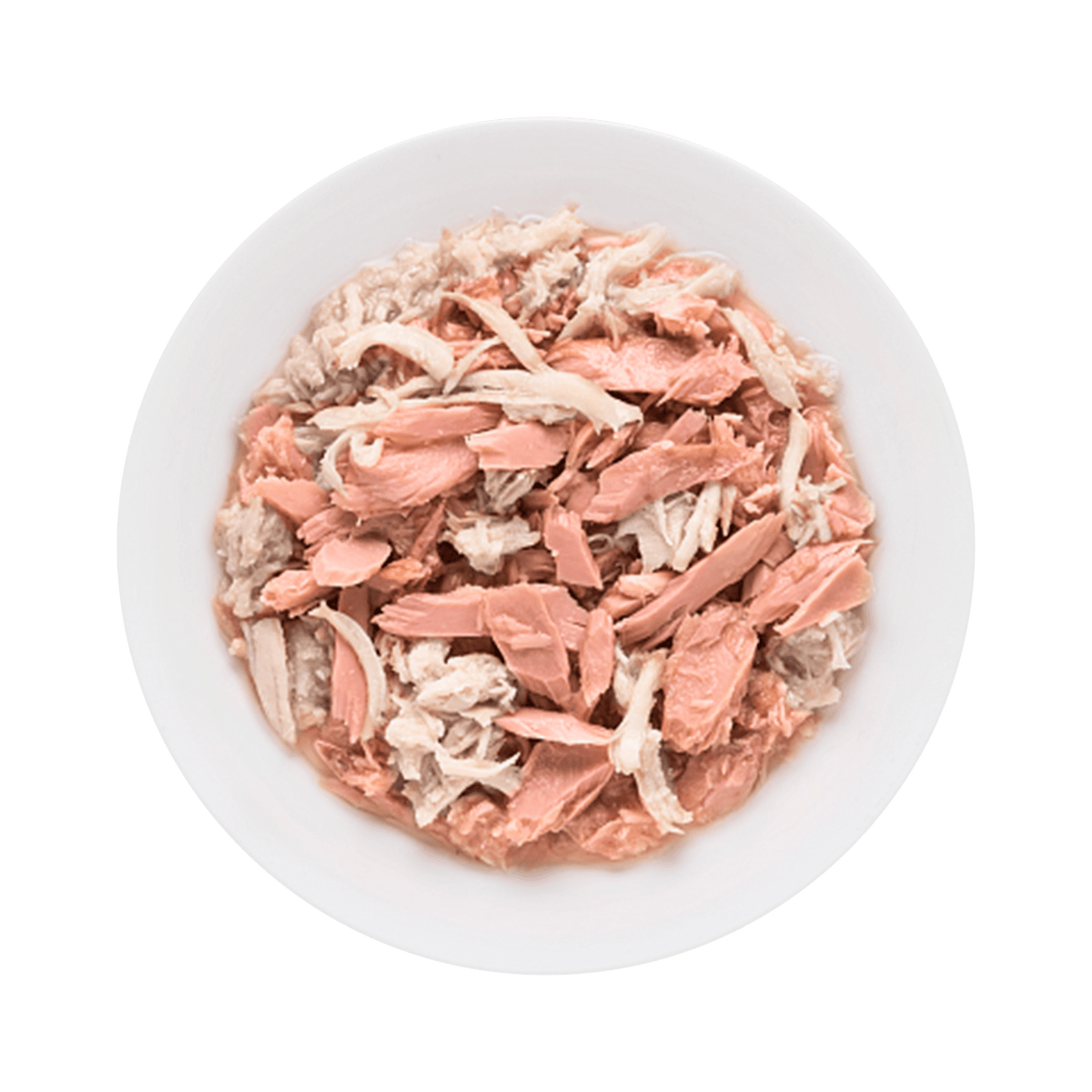 Six 70g packs of Grandorf cat food with tuna fillet and chicken breast, featuring colorful packaging and images of the cat food.