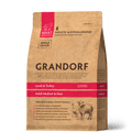 Grandorf Lamb & Turkey dog food for adult medium and maxi breeds in a 10kg bag, natural ingredients for healthy dogs.