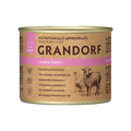 Grandorf Lamb & Turkey Puppy Dog Food 200g in a bag, natural ingredients for healthy growth and development.