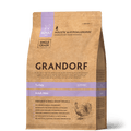 Grandorf Turkey dog food for adult mini breeds in 1kg bag, natural grain-free formula suitable for small dogs.
