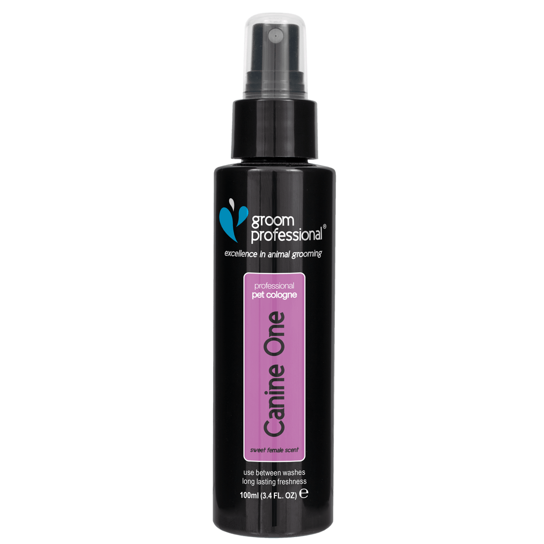 Groom Professional Canine One Cologne 100ml grooming spray for dogs, in a sleek bottle with a clean label.