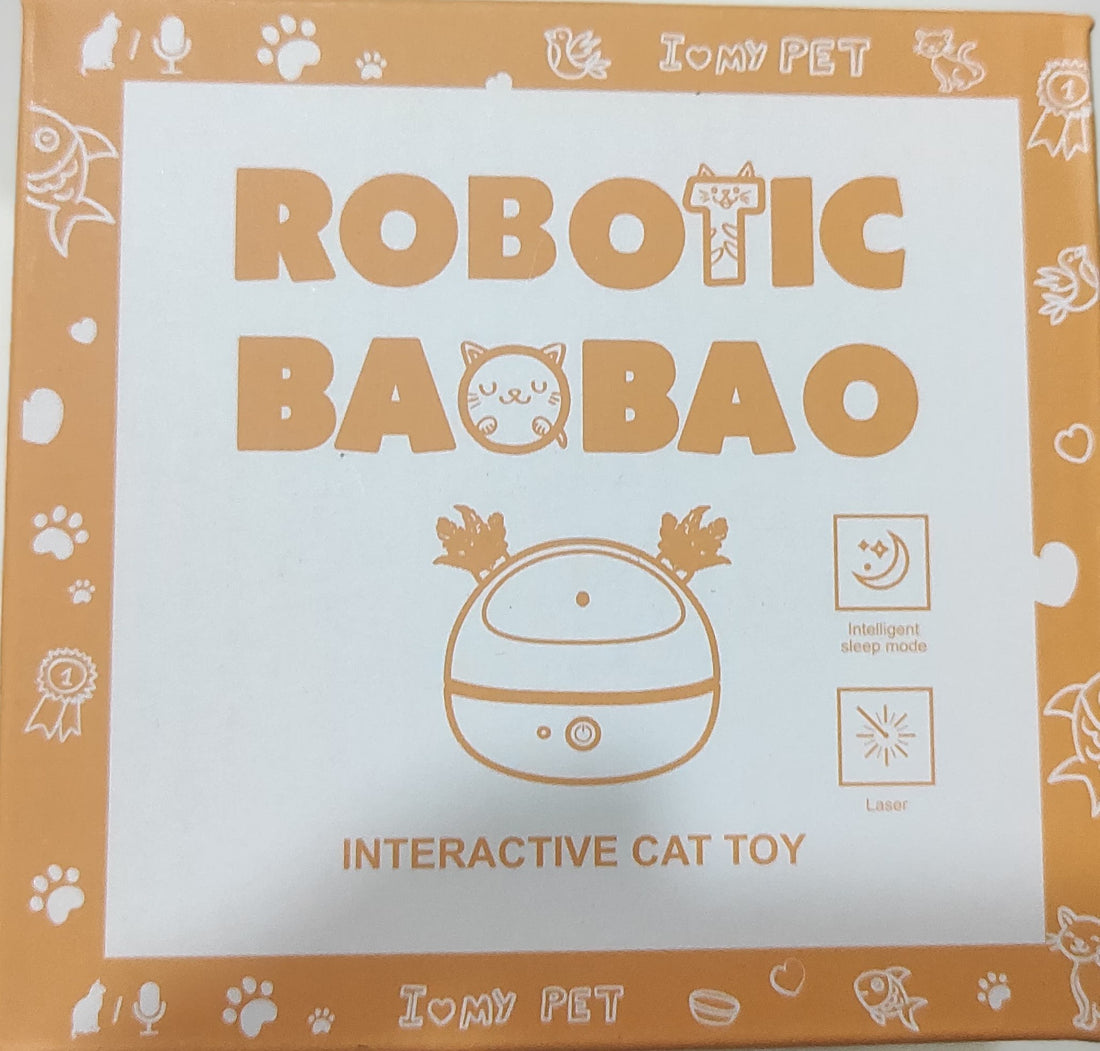 Robotic Baobao-cat Toy by Katwa, laser cat toy for interactive play, featuring a robotic design and laser pointer for cats.