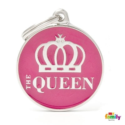 MyFamily ID Tag Big Circle "The Queen" - مستلزمات الحيوانات الأليفة - Zue For Pet Supplies Co.