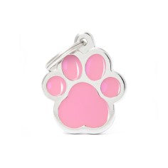 MyFamily Classic Pink Pawprint ID Tag - ميدالية التعريف - Zue For Pet Supplies Co.