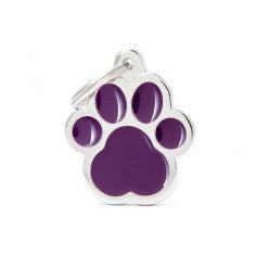 MyFamily Classic Purple Paw ID Tag - ميدالية التعريف - Zue For Pet Supplies Co.