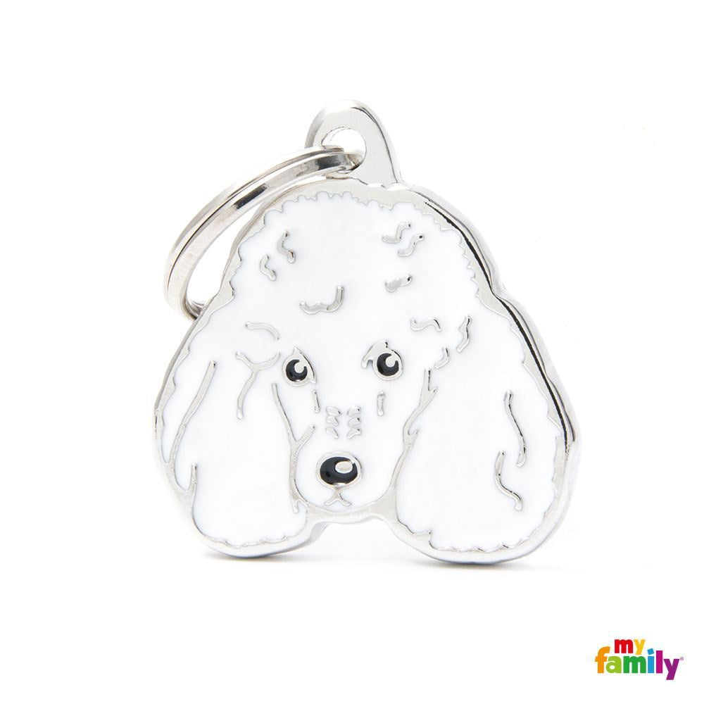 MyFamily New White Poodle ID Dog Tag - ميدالية التعريف - Zue For Pet Supplies Co.