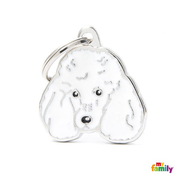 MyFamily New White Poodle ID Dog Tag - ميدالية التعريف - Zue For Pet Supplies Co.