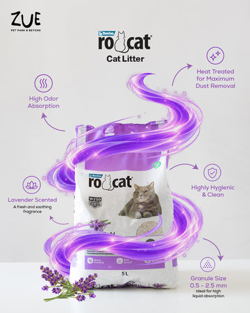 RoCat Lavender Cat Litter 5Ltr- رمل للقطط